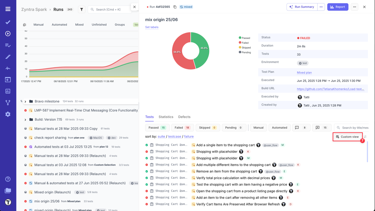 Testomat.io - RunReport